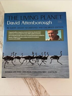 The Living Planet by David Attenborough - Blue Hardcover Coffeetable Book